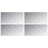 Vidaxl trap tread rechthoekig 4 pcs zilver 80 x 40 cm aluminium