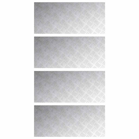 Vidaxl trap tread rechthoekig 4 pcs zilver 90 x 40 cm aluminium