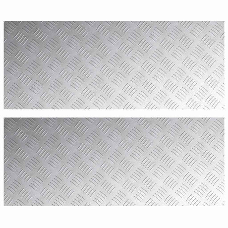 Vidaxl trap tread rechthoekig 2 pcs zilver 100 x 40 cm aluminium