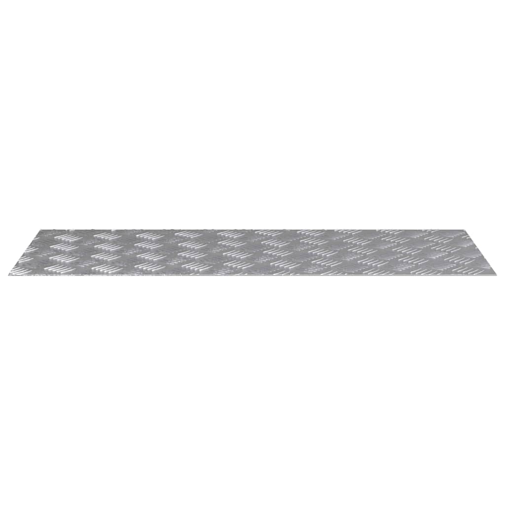 Vidaxl trap tread rechthoekig 2 pcs zilver 100 x 40 cm aluminium