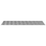Vidaxl trap tread rechthoekig 2 pcs zilver 100 x 40 cm aluminium
