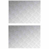 Vidaxl trap tread rechthoekig 2 pcs zilver 70 x 50 cm aluminium