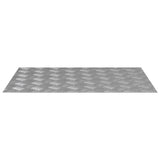 Vidaxl trap tread rechthoekig 2 pcs zilver 70 x 50 cm aluminium
