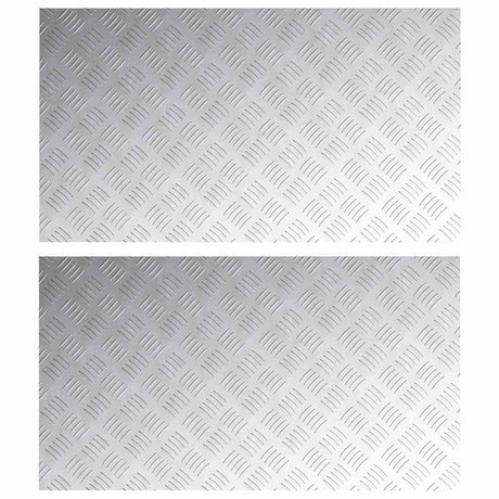 Vidaxl trap tread rechthoekig 2 pcs zilver 90 x 50 cm aluminium