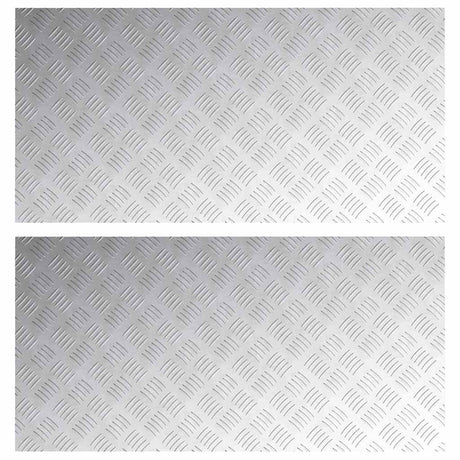 Vidaxl trap tread rechthoekig 2 pcs zilver 100 x 50 cm aluminium