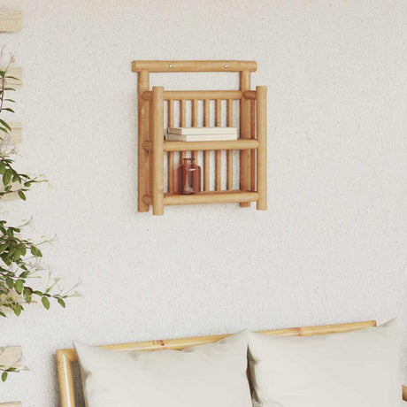 Vidaxl wandplank muurmontage naturel 40 x 13 x 44 cm bamboe
