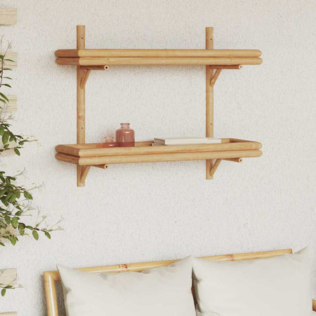 Vidaxl wandplank muurmontage bruin 75 x 26 x 60 cm bamboe
