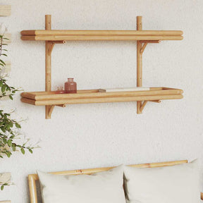 Vidaxl wandplank muurmontage bruin 100 x 26 x 60 cm bamboe