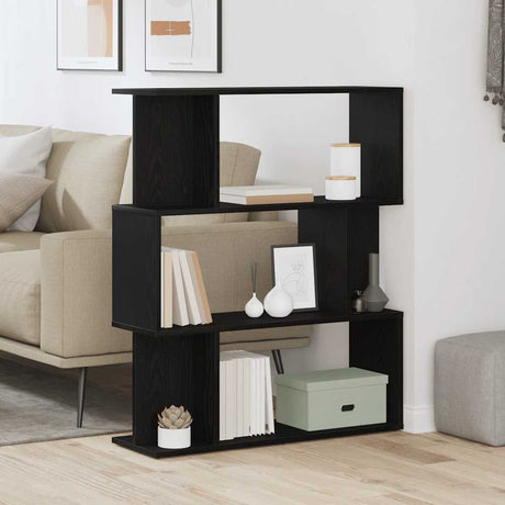 Vidaxl boekenkast zwart eiken 80x24x96 cm engineered wood