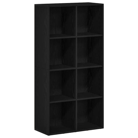 Vidaxl boekenkast zwart eiken 66x30x130 cm engineered wood