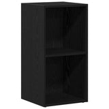 Vidaxl lp opbergbox 71x34x36 cm spaanplaat zwart eikenkleurig