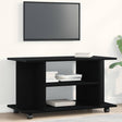 Vidaxl tv-meubel met wielen zwarte eik 80x40x45 cm engineered wood