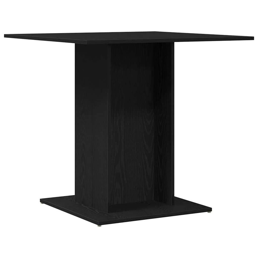 Vidaxl eettafel zwart eiken 80x80x75 cm bewerkt hout