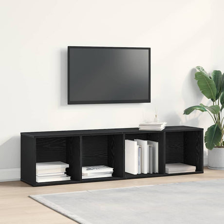 Vidaxl boekenkast muurmontage zwart eiken 143 x 30 x 36 cm