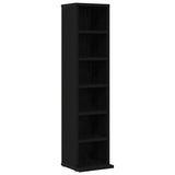 Vidaxl cd-kast 21x20x88 cm spaanplaat zwart eikenkleurig