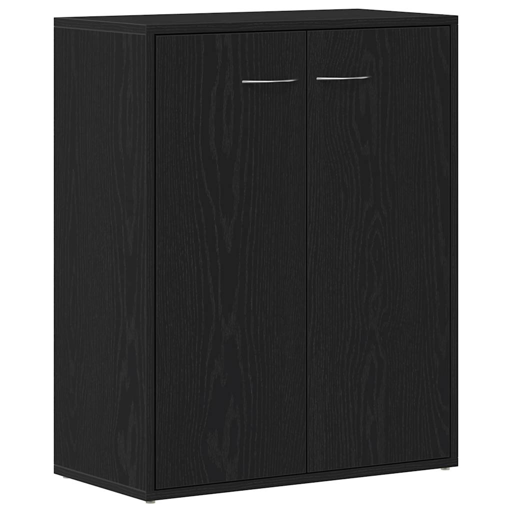 Vidaxl dressoir zwart eiken 60x30x75 cm engineered wood