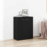 Vidaxl dressoir zwart eiken 60x30x75 cm engineered wood