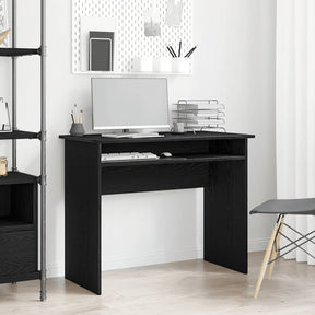 Vidaxl bureau 90x50x74 cm bewerkt hout zwart eikenkleur