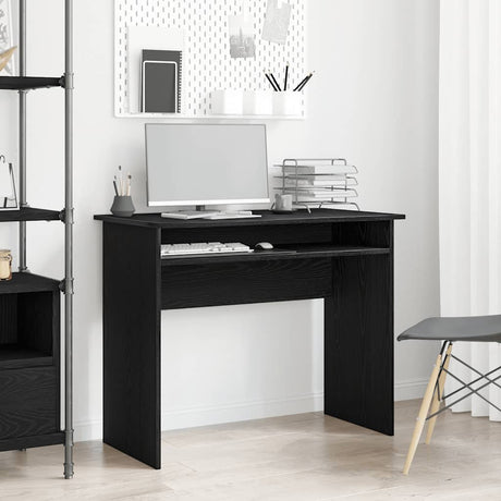 Vidaxl bureau 90x50x74 cm bewerkt hout zwart eikenkleur