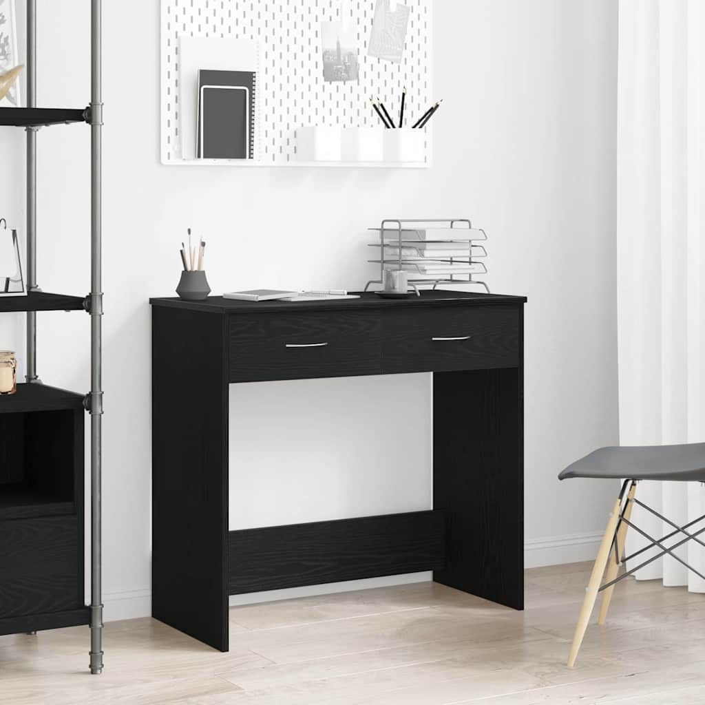Vidaxl bureau zwart eiken bewerkt hout 80 x 40 x 75 cm