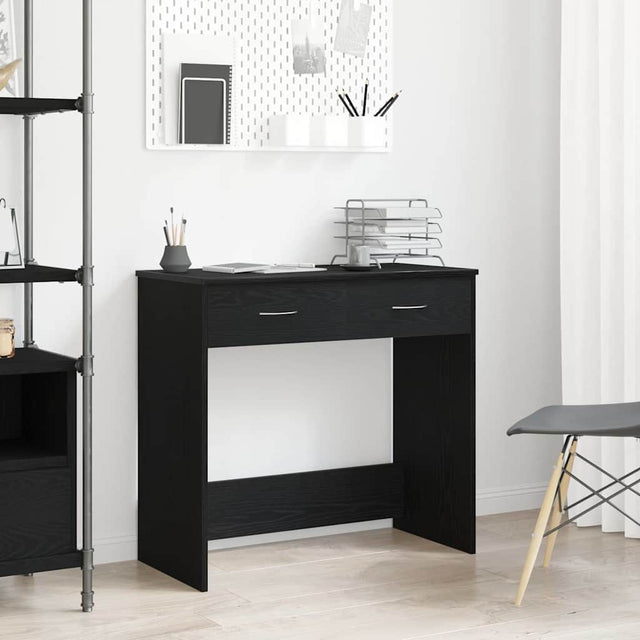 Vidaxl bureau zwart eiken bewerkt hout 80 x 40 x 75 cm