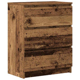 Vidaxl dressoir 60x35x76 cm bewerkt hout oud houtkleurig