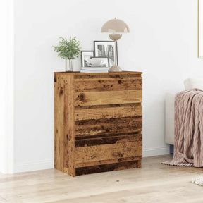 Vidaxl dressoir 60x35x76 cm bewerkt hout oud houtkleurig