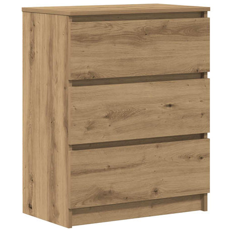Vidaxl dressoir 60x35x76 cm bewerkt hout artisanaal eikenkleur
