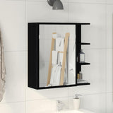 Vidaxl badkamer spiegelkast zwart eiken 62,5 x 20,5 x 64 cm
