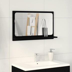 Vidaxl spiegelplank zwart eiken 60 x 10,5 x 37 cm bewerkt hout