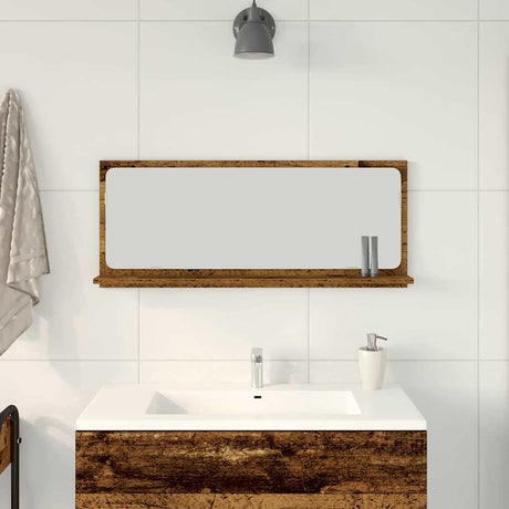 Vidaxl spiegelplank oud hout 90 x 10,5 x 37 cm bewerkt hout