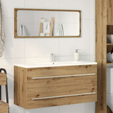 Vidaxl badkamer wastafelkast artisan oak 100x38,5x48 cm engineered wood