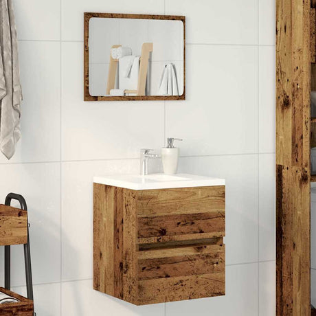 Vidaxl wastafel kabinet voor de badkamer oud hout 41 x 38,5 x 45 cm
