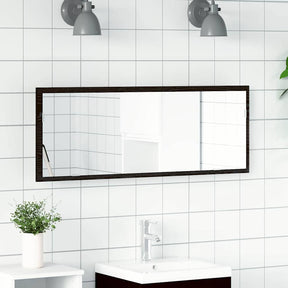 Vidaxl led badkamer spiegel zwart eiken 100 x 8,5 x 37 cm glas