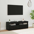 Vidaxl tv-kast 2 st zwart eiken bewerkt hout