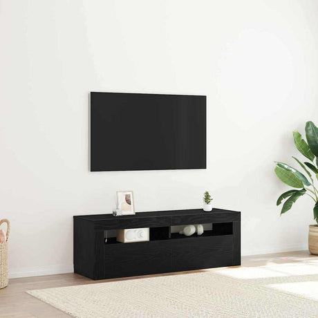 Vidaxl tv-kast 120 x 35 x 40 cm zwart eiken bewerkt hout