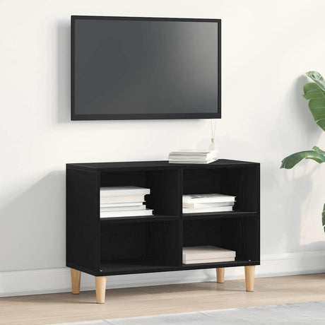 Vidaxl tv-kast 69,5 x 30 x 50 cm zwart eiken bewerkt hout