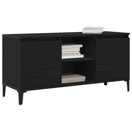 Vidaxl tv-kast 102 x 35 x 50 cm zwart eiken bewerkt hout