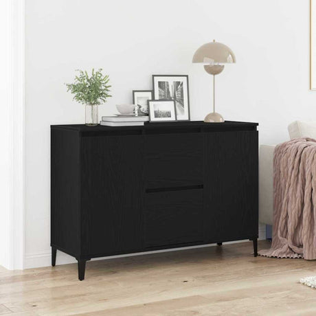 Vidaxl dressoir zwart eiken 104 x 35 x 70 cm bewerkt hout