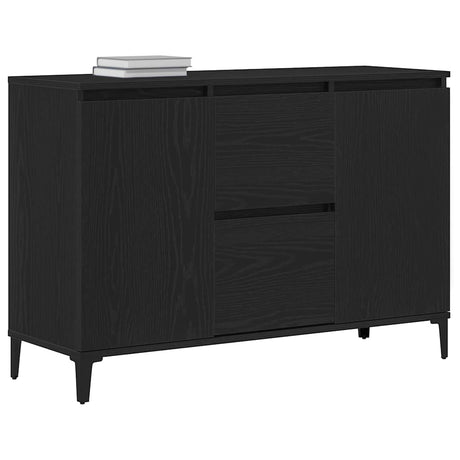 Vidaxl dressoir zwart eiken 104 x 35 x 70 cm bewerkt hout