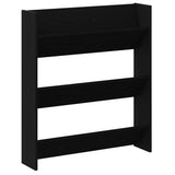 Vidaxl schoenenkast met plank zwart eiken 80 x 18 x 90 cm bewerkt hout