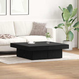 Vidaxl salontafel zwart eiken 90 x 90 x 28 cm bewerkt hout