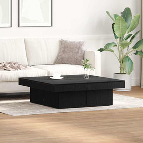 Vidaxl salontafel zwart eiken 90 x 90 x 28 cm bewerkt hout
