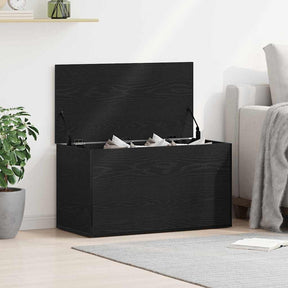 Vidaxl opslagdoos zwart eiken 84 x 42 x 46 cm bewerkt hout