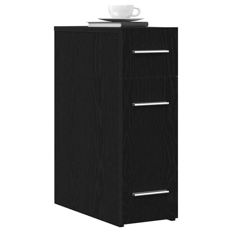 Vidaxl apothekerskast 20 x 45,5 x 60 cm bewerkt hout zwart eiken