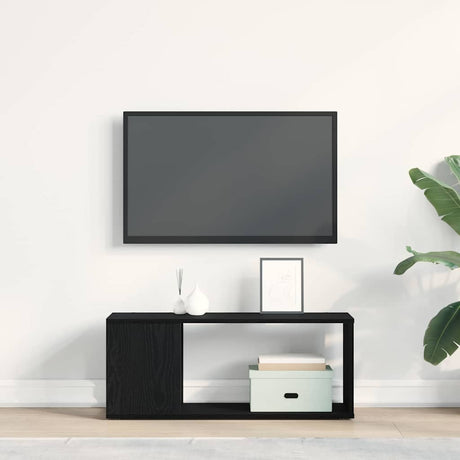 Vidaxl tv-meubelset 80 x 24 x 32 cm zwart eiken bewerkt hout