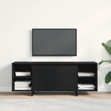 Vidaxl tv-kast 130 x 35 x 50 cm zwart eiken bewerkt hout