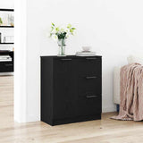 Vidaxl dressoir zwart eiken 60 x 30 x 70 cm bewerkt hout