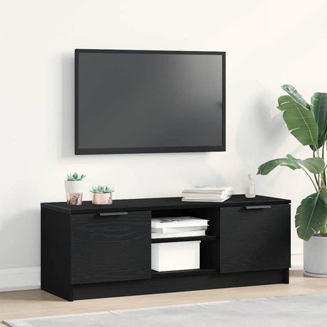 Vidaxl tv-kast 102 x 32 x 35.5 cm zwart eiken bewerkt hout