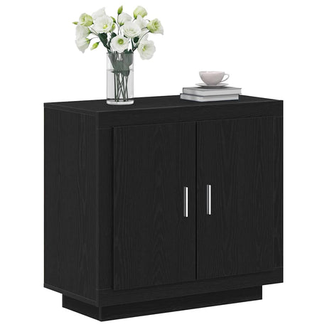 Vidaxl dressoir zwart eiken 80 x 40 x 75 cm bewerkt hout